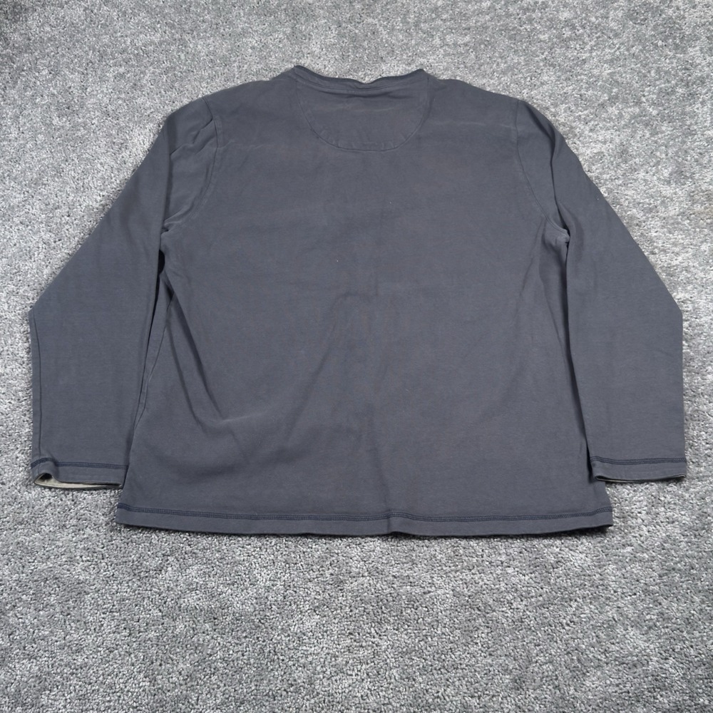 Carbon 2 Cobalt Hearty Henley Shirt Men's XL Gray Double Layer L/S Pullover - Picture 5 of 7